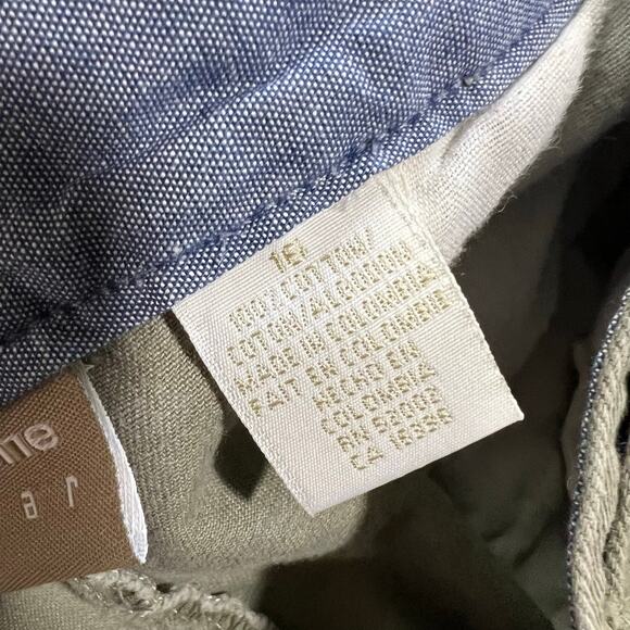 Claiborne Vintage Sage Green Relaxed Fit Cotton Chinos Size L - Picture 2 of 5